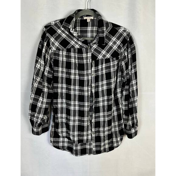 Womens Plaid Button Down - Picture 1 of 6